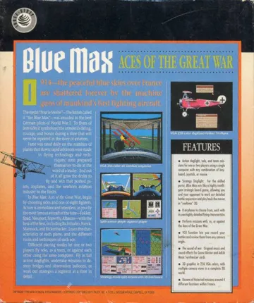 Blue Max - Aces of the Great War_Disk2 box cover back